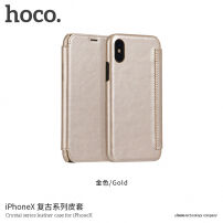 HOCO flipové pouzdro pro Apple iPhone XS / iPhone X - zlaté
