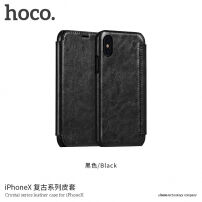 HOCO flipové pouzdro pro Apple iPhone XS / iPhone X - černé