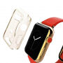 HAWEEL tenký průhledný obal / kryt pro Apple Watch 38mm - zlatý