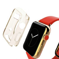 HAWEEL tenký průhledný obal / kryt pro Apple Watch 38mm - zlatý