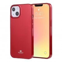 Goospery lesklý kryt z měkkého plastu pro iPhone 13 - červený