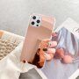 Kryt se zrcadlovým povrchem pro iPhone 13 mini - růžovozlatý