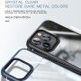 Nárazuvzdorný transparentní kryt s karbonovou texturou pro iPhone 13 Pro - bílý