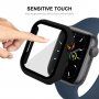 ENKAY matné pouzdro s tvrzeným sklem pro Apple Watch 41mm - černé