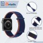 Nylonový řemínek se zapínáním na suchý zip pro Apple Watch Ultra 49mm / 46mm / 45mm / 44mm / 42mm - duhový