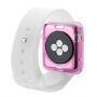 HAWEEL tenký průhledný obal / kryt pro Apple Watch 38mm - růžový