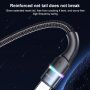 Usams svítící datový a nabíjecí opletený kabel PD USB-C / USB-C pro iPhone / iPad / MacBook / AirPods - 1,2 m - zlatý