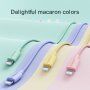 JOYROOM opletený datový a nabíjecí kabel USB-A / Lightning pro iPhone / iPad / iPod / AirPods - 1 m - fialový