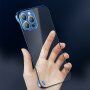 Ochranný matný transparentní kryt pro iPhone 13 Pro Max - stříbrný