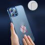 Ochranný matný transparentní kryt pro iPhone 13 Pro Max - stříbrný