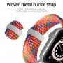 Nylonový copánkový řemínek s posuvnou přezkou pro Apple Watch Ultra 49mm / 46mm / 45mm / 44mm / 42mm - olivový