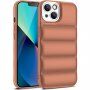 Ochranný kryt s polštářky pro iPhone 13 mini - hnědý