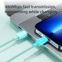 JOYROOM opletený datový a nabíjecí kabel PD 20W USB-C / Lightning pro iPhone / iPad / iPod / AirPods - 1 m - růžový
