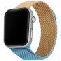 Kovový řemínek milánský tah pro Apple Watch Ultra 49mm / 46mm / 45mm / 44mm / 42mm - modrozlatý