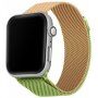 Kovový řemínek milánský tah pro Apple Watch Ultra 49mm / 46mm / 45mm / 44mm / 42mm - zelenozlatý