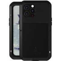 Love Mei extra odolné pouzdro proti nárazu, vodě a prachu pro iPhone 13 Pro Max - černé