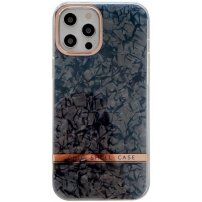 Ochranný kryt se skořepinovou texturou pro iPhone 13 - černý