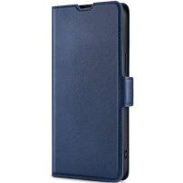 Ochranné flipové pouzdro z PU kůže pro iPhone 12 / 12 Pro - modré