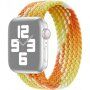 Nylonový řemínek s barevným copánkovým vzorem pro Apple Watch Ultra 49mm / 46mm / 45mm / 44mm / 42mm - S - žlutooranžový