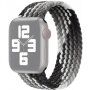 Nylonový řemínek s barevným copánkovým vzorem pro Apple Watch Ultra 49mm / 46mm / 45mm / 44mm / 42mm - S - černý