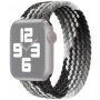 Nylonový řemínek s barevným copánkovým vzorem pro Apple Watch Ultra 49mm / 46mm / 45mm / 44mm / 42mm - M - černý