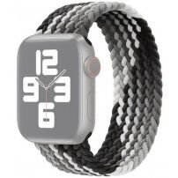 Nylonový řemínek s barevným copánkovým vzorem pro Apple Watch Ultra 49mm / 46mm / 45mm / 44mm / 42mm - M - černý