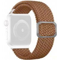 Řemínek s copánkovým vzorem pro Apple Watch 42mm / 41mm / 40mm / 38mm - hnědý