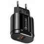 Rychlonabíjecí adaptér 18W QC 3.0 pro bezdrátové stojánky - černý