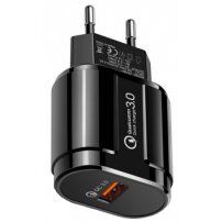 Rychlonabíjecí adaptér 18W QC 3.0 pro bezdrátové stojánky - černý