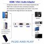3v1 Redukce z lightning konektoru na HDMI + VGA + Audio Jack 3,5 mm pro iPhone / iPad - stříbrná