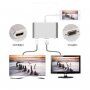 3v1 Redukce z lightning konektoru na HDMI + VGA + Audio Jack 3,5 mm pro iPhone / iPad - stříbrná
