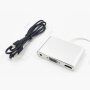 3v1 Redukce z lightning konektoru na HDMI + VGA + Audio Jack 3,5 mm pro iPhone / iPad - stříbrná