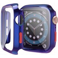Ochranné pouzdro s tvrzeným sklem pro Apple Watch 38mm - modré
