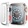 Ochranné třpytivé pouzdro s tvrzeným sklem pro Apple Watch 40mm - stříbrné