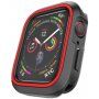 Silikonové pouzdro pro Apple Watch 40mm - černočervené