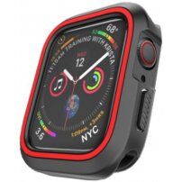 Silikonové pouzdro pro Apple Watch 40mm - černočervené