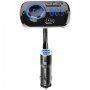 Bluetooth FM transmitter do auta s podsvícením, slotem na TF kartu a porty 3,5 mm jack / 2x USB-A - černý