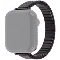 Tenký elastický řemínek z nerezové oceli pro Apple Watch 42mm / 41mm / 40mm / 38mm - černý