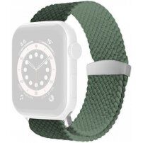 Nylonový copánkový řemínek s posuvnou přezkou pro Apple Watch Ultra 49mm / 46mm / 45mm / 44mm / 42mm - olivový