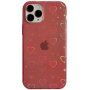 Průhledný kryt s měňavými srdíčky pro iPhone 13 Pro - červený