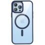 Křišťálově lesklý průsvitný kryt s MagSafe pro iPhone 13 Pro Max - tmavě modrý