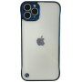 Ochranný matný transparentní kryt pro iPhone 13 Pro Max - modrý