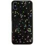 Ochranný měkký kryt s hvězdičkami pro iPhone X / XS - černý