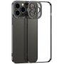 Transparentní kryt s pokovenou hranou pro iPhone 11 - černý
