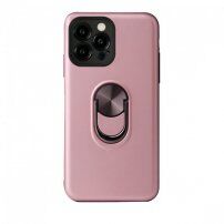 Kryt s funkcí stojánku a magnetickým držákem pro iPhone 13 Pro Max - růžovozlatý