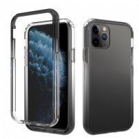 Nárazuvzdorné dvoubarevné transparentní pouzdro pro iPhone 11 Pro - černé