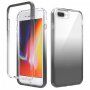 Nárazuvzdorné dvoubarevné transparentní pouzdro pro iPhone 7 Plus / 8 Plus - černé