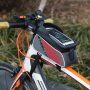 Wheel up voděodolná brašna na kolo s prostorem pro iPhone - červenošedá