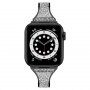 Kovový řemínek s kamínky pro Apple Watch 42mm / 41mm / 40mm / 38mm - černý