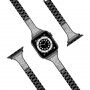 Kovový řemínek s kamínky pro Apple Watch 42mm / 41mm / 40mm / 38mm - černý